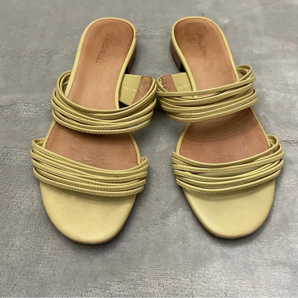 Madewell meg slide sandals strappy light green - Picture 2 of 6